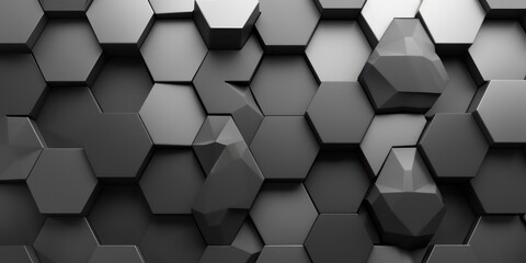 background is octagons of different shades of gray - obrazy, fototapety, plakaty