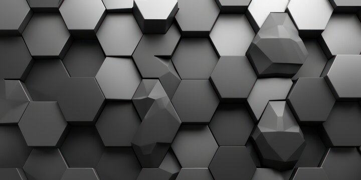 Background Is Octagons Of Different Shades Of Gray