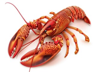 lobster isolated white background