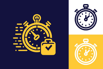 Quick time or deadline icons, Timers, Express service, Time, Clock, History Icon Solid Style. Vector illustration, EPS10