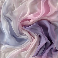 Obraz premium Elegant pastel silky fabric texture with smooth waves for fashion and luxury branding