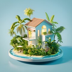 Home and Real Estate Concepts: 3D Illustration