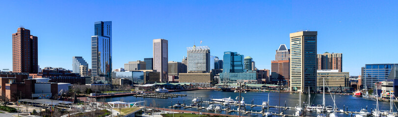 Baltimore skyline, inner harbor 