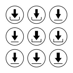 Download icon vector illustration. Download sign and symbol