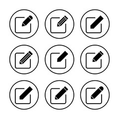 Edit icon vector illustration. edit document sign and symbol. edit text icon. pencil. sign up