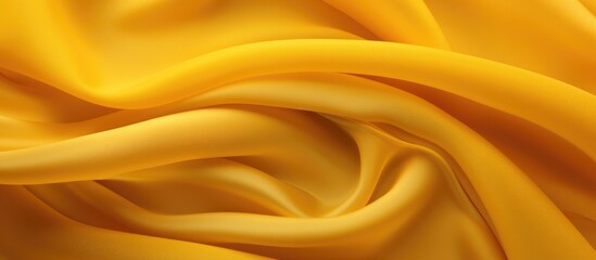 Fototapeta premium Close Up of Yellow Draped Fabric