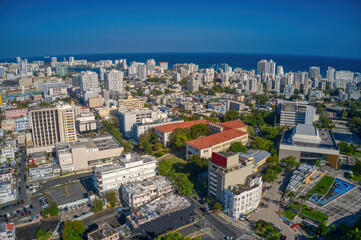 Fototapeta premium Aerial View of the Commercial Business District of San Juan, Puerto Rico
