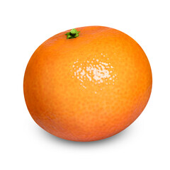 Fresh ripe orange tangerine isolated on white