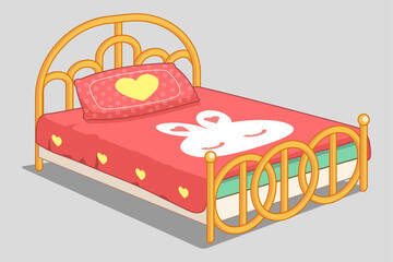 Bed vector illustration