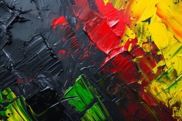 Abstract oil painting, vivid colors