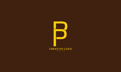 BP PB Abstract initial monogram letter alphabet logo design