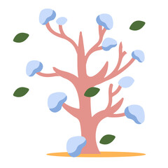 winter tree illustration