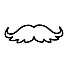 Obraz na płótnie Canvas set of mustaches vector line icons