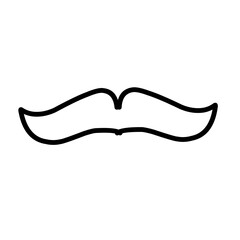 set of mustaches vector line icons