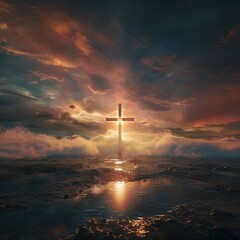 The cross comes from the sky