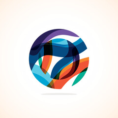 Abstract circle logo - minimalist emblem, timeless and universal shape of circle. Unique logo represent range of brands and concepts, encapsulating simplicity and creativity in single, iconic image