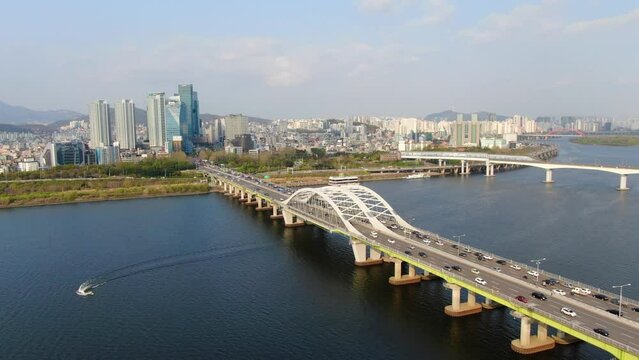 Mapo Naru Han River Yanghwa Bridge, Mapo-gu, Seoul, Korea Transportation