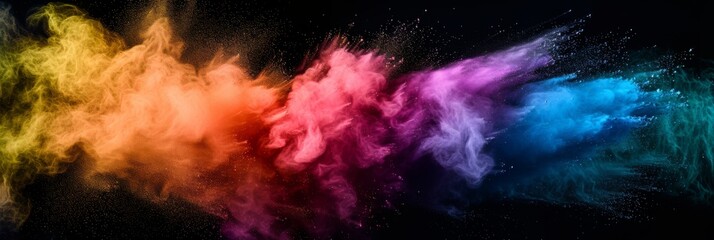 Obraz na płótnie Canvas Colorful dust cloud and particles in space