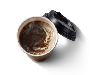 紙コップに注がれたホットコーヒー