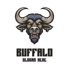Illustration Buffalo Mascot Logo Illustration © maxstrim