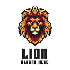 Lion Mascot Logo Illustration