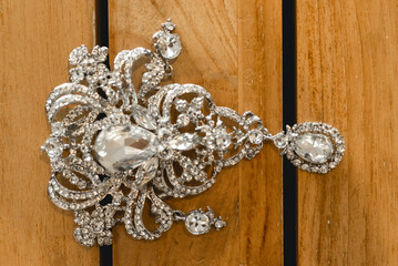 Close up of luxury woman jewelry , Bride