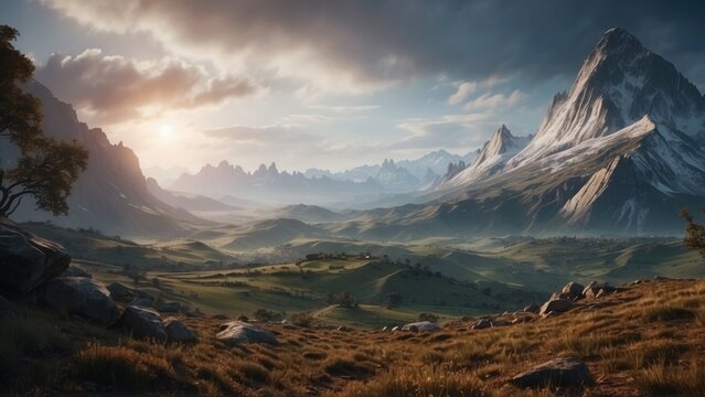Breathtaking open world landscape that captivates with its stunning views and natural beauty