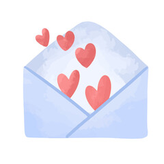 opened envelope with love