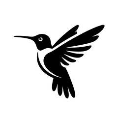 Hummingbird Bird Simple and Clean Logo Icon 