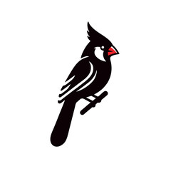 Cardinal Bird Simple and Clean Logo Icon 