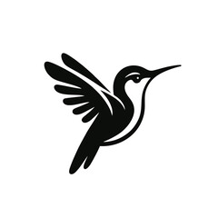 Hummingbird Bird Simple and Clean Logo Icon 