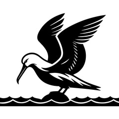  Albatross Bird Simple and Clean Logo Icon 