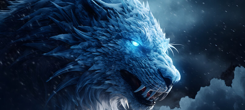 a monster with a sturdy body and sharp eyes, ai generative