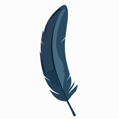 Feather in cartoon, doodle style . Image for t-shirt, web, mobile apps and ui. Isolated 2d vector illustration in logo, icon, sketch style, Eps 10, black and white. AI Generative