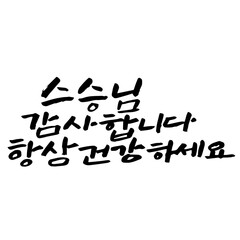 캘리그라피 스승님 감사합니다 항상 건강하세요 손글씨 글씨 감성글귀 타이포 스승의날 선물 감사 카드 선생님 사랑 편지