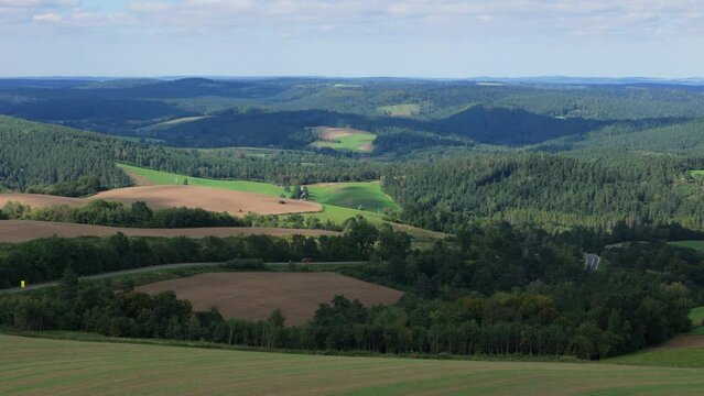 Beautiful Landscape Mountains Bieszczady Bircza Leszczawa Aerial View Poland