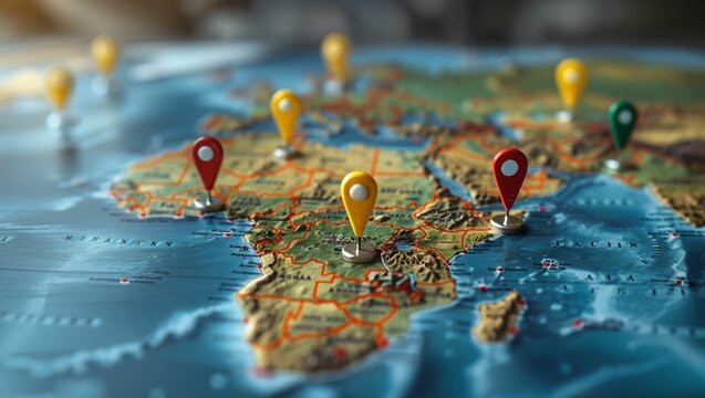 Market penetration strategy session, aggressive growth tactics, world map with expansion markers