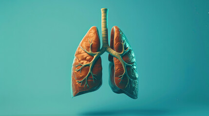realistic 3D illustration of lungs. 3D reference of medical background render