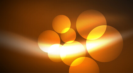 Shiny Light Neon Bubble Circles. Vector illustration For Wallpaper, Banner, Background, Card, Book Illustration, landing page