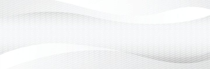 Light vector background, banner. Wavy shapes, shades of gray.	