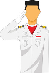 flag-raising troops vector