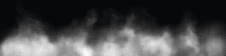 Fog, smoke halftone dots background, fading dot effect, vector design © Valerii