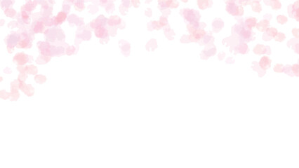 淡いピンクの水彩テクスチャの背景素材　春イメージ　横長　16:9