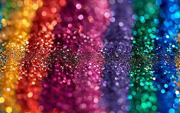 Rainbow colored glitter focus point is in the middle high detailed. seamless pattern background, tile. Printing textile fabric. Wellpaper.	

