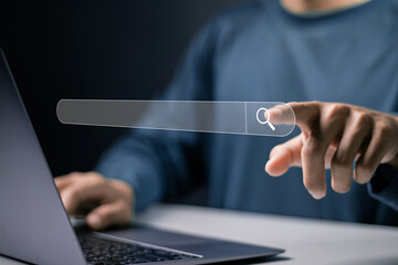 SEO search engine optimization concept, Marketing ranking traffic website, internet technology for...