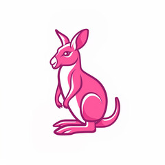pink baby kangaroo. Generative AI.