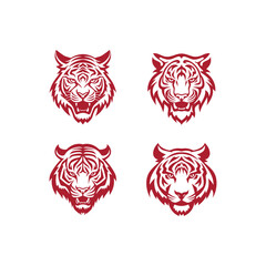Obraz premium Tiger head logo design vector template