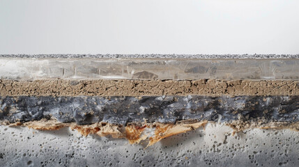 A highresolution image of a crosssection of a biodegradable composite used in construction materials. The composite shows excellent resistance to weather and moisture making