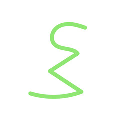 Colourful Squiggly Vector Line