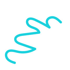 Colourful Squiggly Vector Line